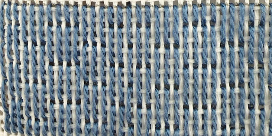Bargello Swing, a large needlepoint background stitch that needs a generous open area to show a full repeat.