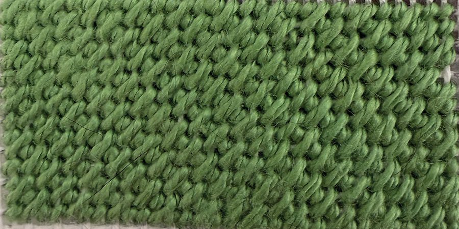 Diagonal Mosaic, a variation that runs the mosaic stitch repeat on the diagonal for movement.